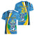 Custom Saint Lucia Football Women V-Neck T-Shirt Sporty Pattern