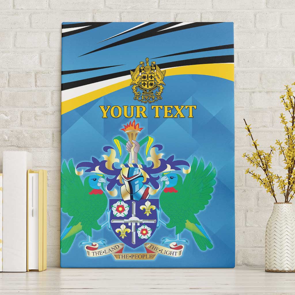 Personalized Saint Lucia Independence Day Canvas Wall Art Since 1979