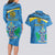 Personalized Saint Lucia Independence Day Couples Matching Long Sleeve Bodycon Dress and Hawaiian Shirt Since 1979