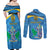 Personalized Saint Lucia Independence Day Couples Matching Off Shoulder Maxi Dress and Long Sleeve Button Shirt Since 1979