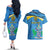 Personalized Saint Lucia Independence Day Couples Matching Off The Shoulder Long Sleeve Dress and Hawaiian Shirt Since 1979