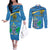 Personalized Saint Lucia Independence Day Couples Matching Off The Shoulder Long Sleeve Dress and Long Sleeve Button Shirt Since 1979