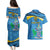 Personalized Saint Lucia Independence Day Couples Matching Puletasi and Hawaiian Shirt Since 1979