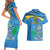 Personalized Saint Lucia Independence Day Couples Matching Short Sleeve Bodycon Dress and Hawaiian Shirt Since 1979