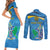 Personalized Saint Lucia Independence Day Couples Matching Short Sleeve Bodycon Dress and Long Sleeve Button Shirt Since 1979