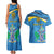 Personalized Saint Lucia Independence Day Couples Matching Tank Maxi Dress and Hawaiian Shirt Since 1979