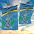 Personalized Saint Lucia Independence Day Garden Flag Since 1979