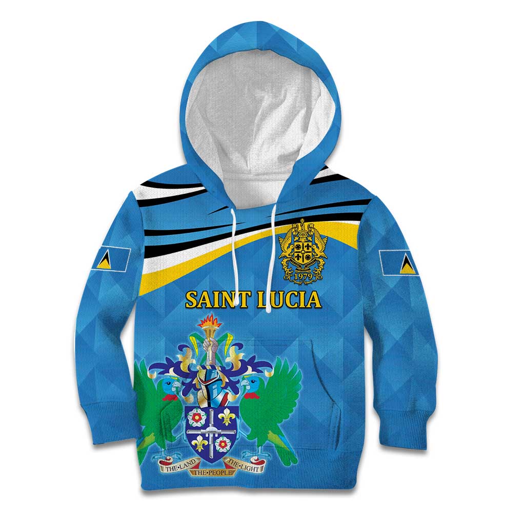 Personalized Saint Lucia Independence Day Kid Hoodie Since 1979