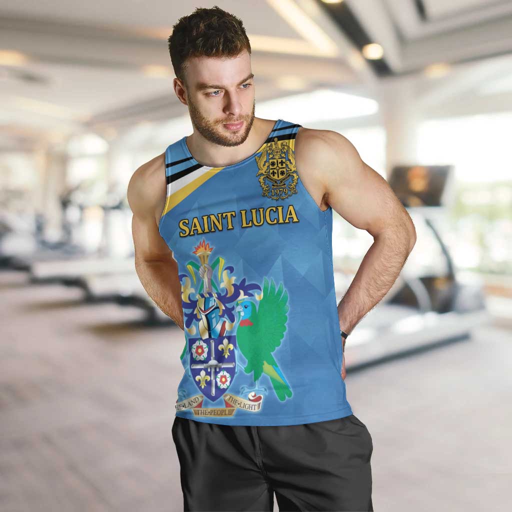 Personalized Saint Lucia Independence Day Men Tank Top Since 1979