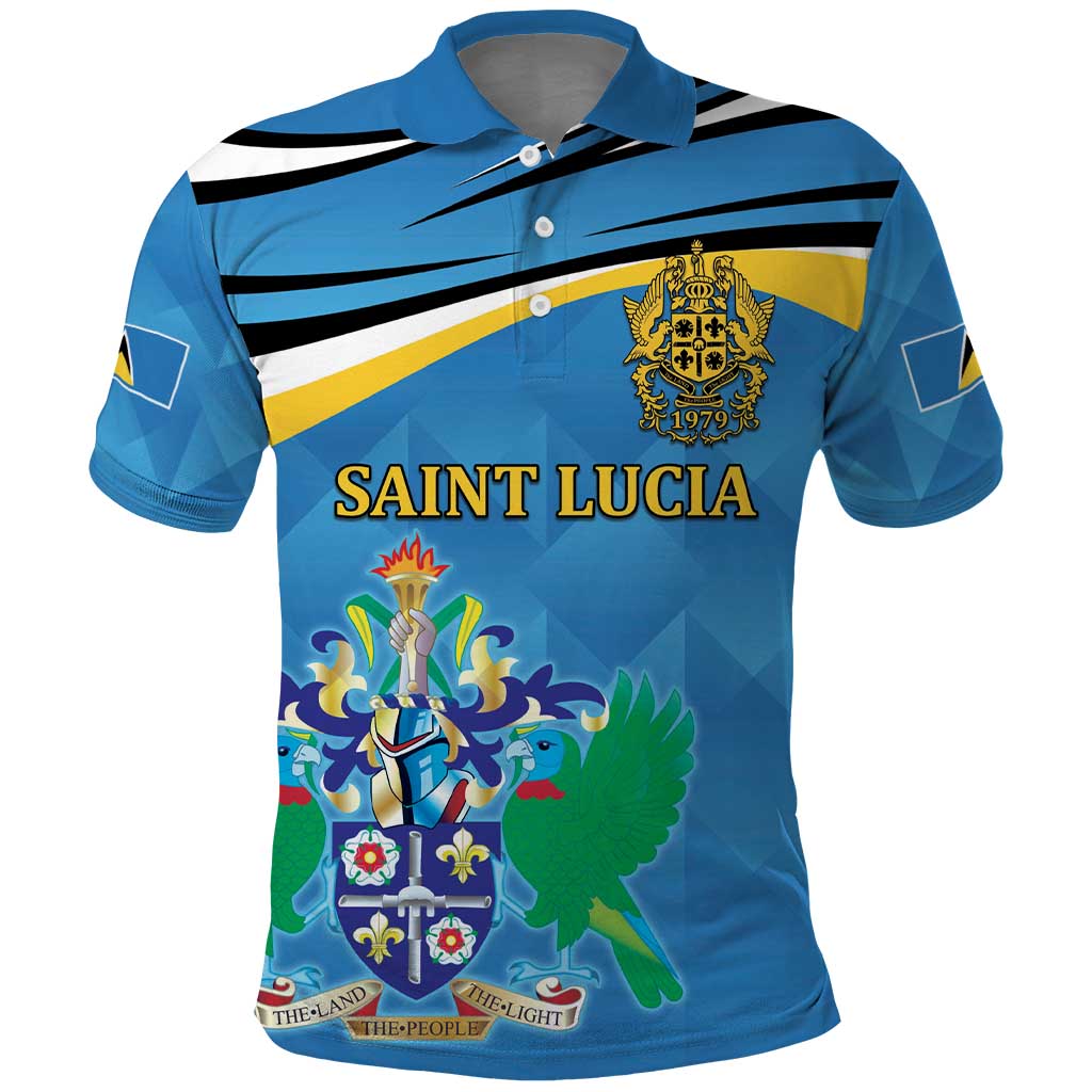 Personalized Saint Lucia Independence Day Polo Shirt Since 1979