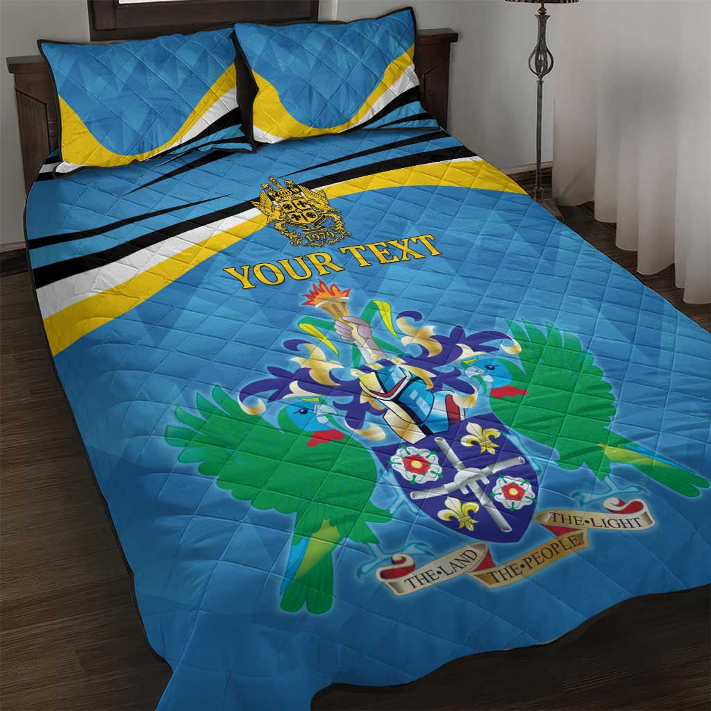 Personalized Saint Lucia Independence Day Quilt Bed Set Since 1979