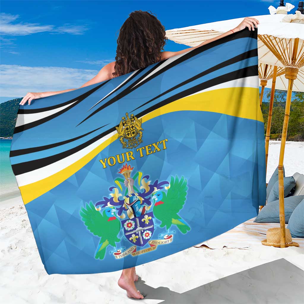 Personalized Saint Lucia Independence Day Sarong Since 1979