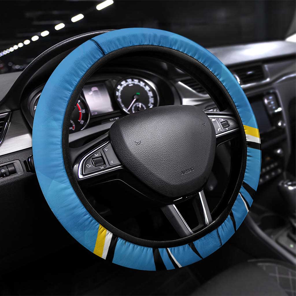 Saint Lucia Independence Day Steering Wheel Cover Since 1979