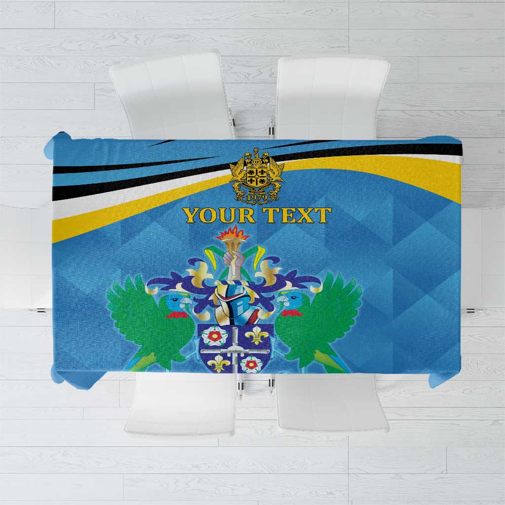 Personalized Saint Lucia Independence Day Tablecloth Since 1979