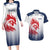 Custom France Rugby Couples Matching Long Sleeve Bodycon Dress and Hawaiian Shirt Summer Paris 2024 LT9 - Wonder Print Shop