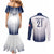 Custom France Rugby Couples Matching Mermaid Dress and Long Sleeve Button Shirt Summer Paris 2024