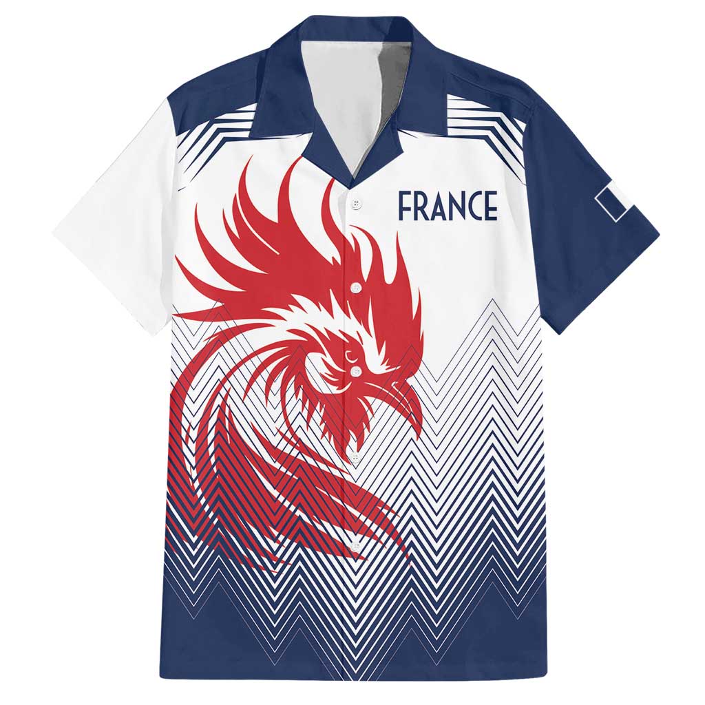 Custom France Rugby Hawaiian Shirt Summer Paris 2024 - Wonder Print Shop