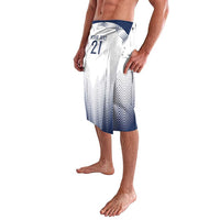 Men's wrap skirt with chevron pattern, personalized YOUR TEXT 21 print