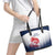 Custom France Rugby Leather Tote Bag Summer Paris 2024 - Wonder Print Shop