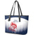 Custom France Rugby Leather Tote Bag Summer Paris 2024 - Wonder Print Shop