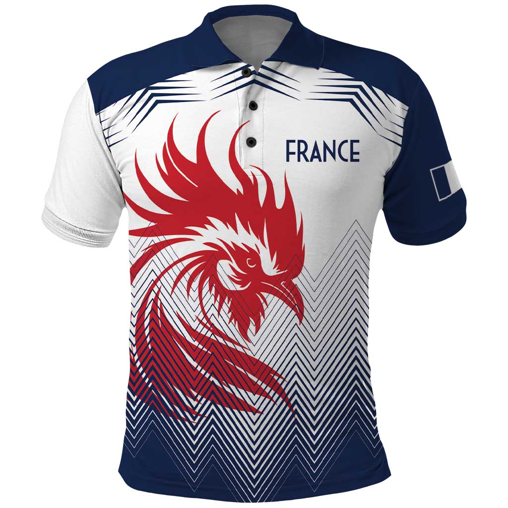 Custom France Rugby Polo Shirt Summer Paris 2024 - Wonder Print Shop