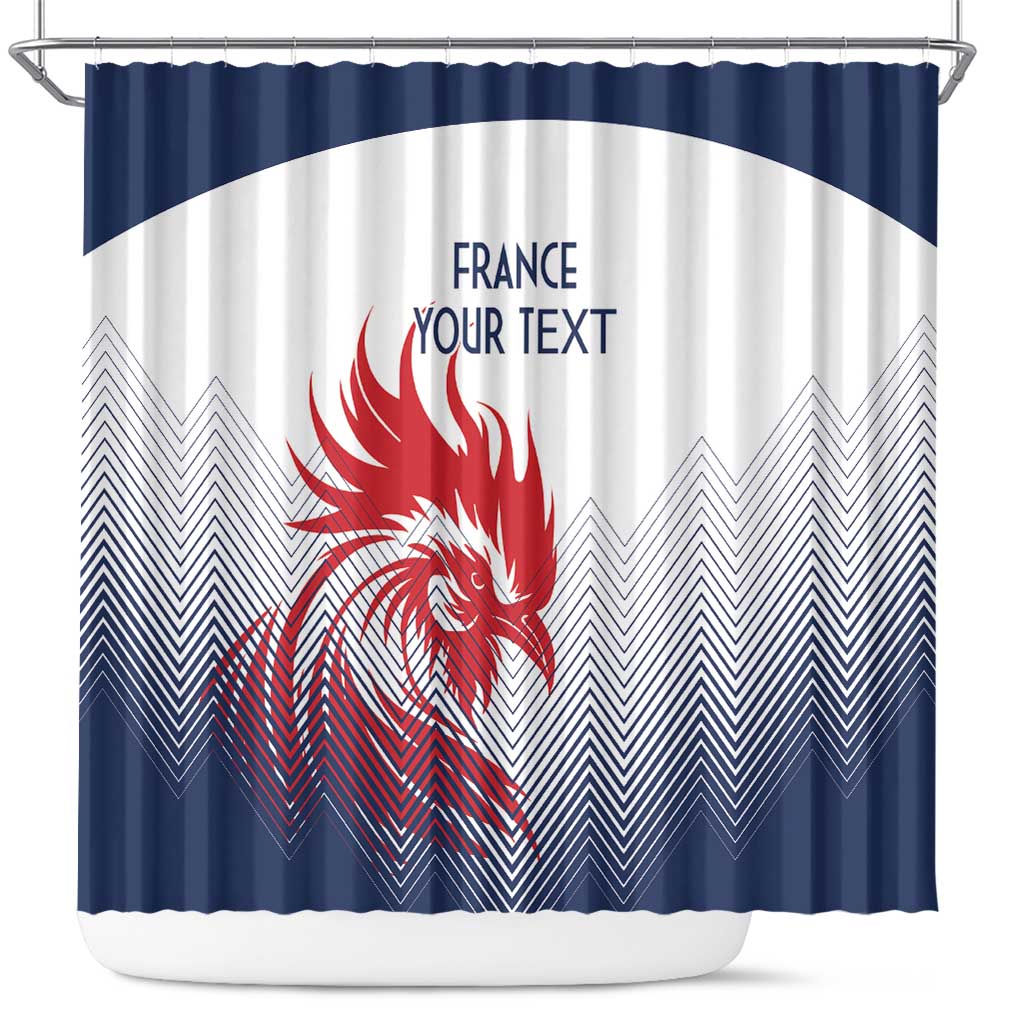 Custom France Rugby Shower Curtain Summer Paris 2024