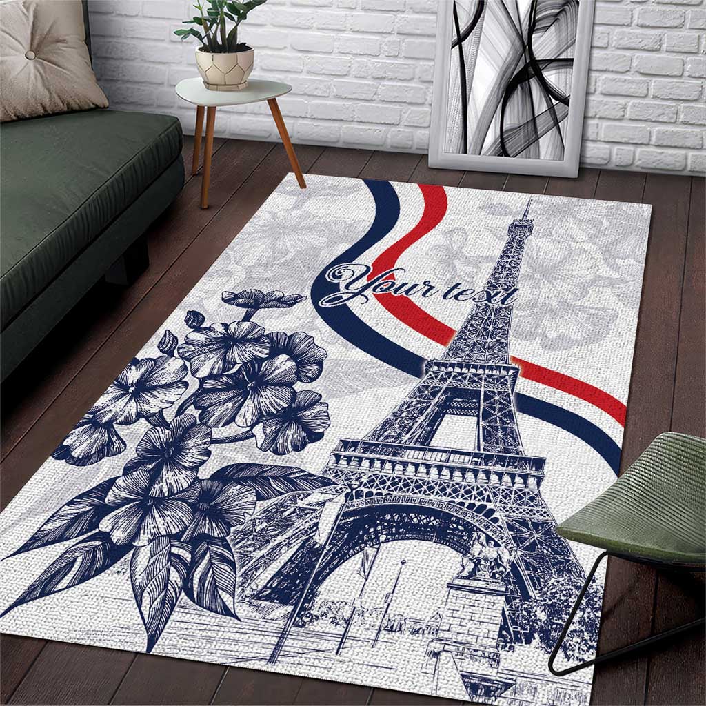 Custom France Women Rugby Area Rug Summer Flowers 2024 LT9 - Wonder Print Shop