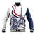 Custom France Women Rugby Baseball Jacket Summer Flowers 2024 LT9 - Wonder Print Shop