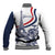 Custom France Women Rugby Baseball Jacket Summer Flowers 2024 LT9 - Wonder Print Shop