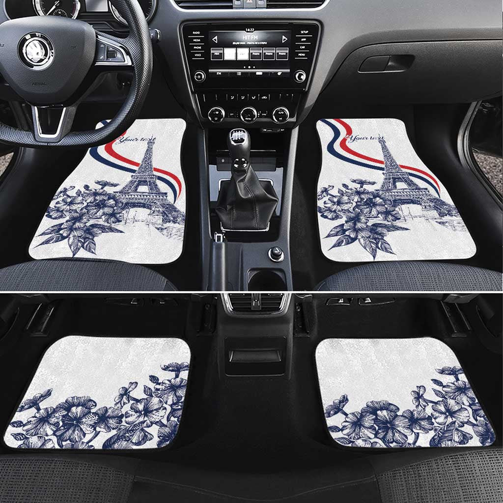 Custom France Women Rugby Car Mats Summer Flowers 2024 LT9 - Wonder Print Shop