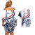 Custom France Women Rugby Couples Matching Off Shoulder Short Dress and Hawaiian Shirt Summer Flowers 2024 LT9 - Wonder Print Shop