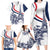 Custom France Women Rugby Family Matching Long Sleeve Bodycon Dress and Hawaiian Shirt Summer Flowers 2024 LT9 - Wonder Print Shop