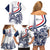 Custom France Women Rugby Family Matching Off Shoulder Short Dress and Hawaiian Shirt Summer Flowers 2024 LT9 - Wonder Print Shop