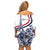 Custom France Women Rugby Family Matching Off Shoulder Short Dress and Hawaiian Shirt Summer Flowers 2024 LT9 - Wonder Print Shop