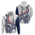 Custom France Women Rugby Hoodie Summer Flowers 2024 - Wonder Print Shop