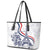 Custom France Women Rugby Leather Tote Bag Summer Flowers 2024 - Wonder Print Shop