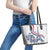 Custom France Women Rugby Leather Tote Bag Summer Flowers 2024 - Wonder Print Shop