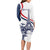 Custom France Women Rugby Long Sleeve Bodycon Dress Summer Flowers 2024 - Wonder Print Shop