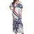 Custom France Women Rugby Off Shoulder Maxi Dress Summer Flowers 2024 - Wonder Print Shop