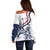 Custom France Women Rugby Off Shoulder Sweater Summer Flowers 2024 - Wonder Print Shop