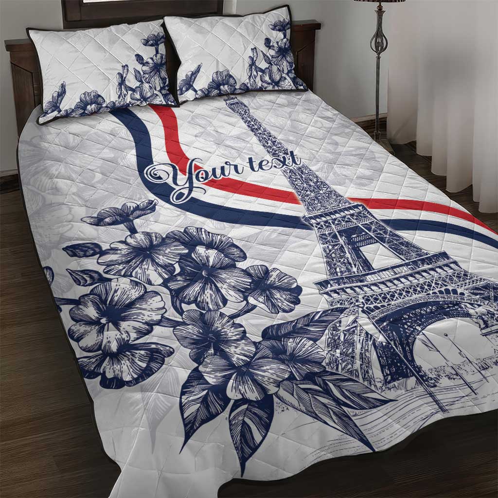 Custom France Women Rugby Quilt Bed Set Summer Flowers 2024