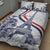 Custom France Women Rugby Quilt Bed Set Summer Flowers 2024