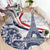 Custom France Women Rugby Round Carpet Summer Flowers 2024