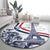 Custom France Women Rugby Round Carpet Summer Flowers 2024