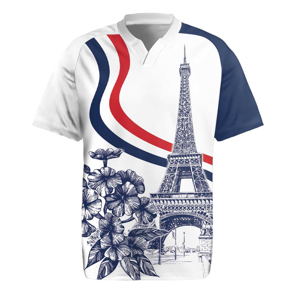 Custom France Women Rugby Rugby Jersey Summer Flowers 2024