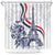 Custom France Women Rugby Shower Curtain Summer Flowers 2024