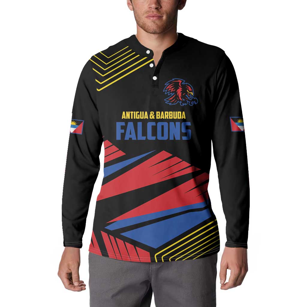 Custom Caribbean Cricket Antigua and Barbuda Button Sweatshirt - Wonder Print Shop