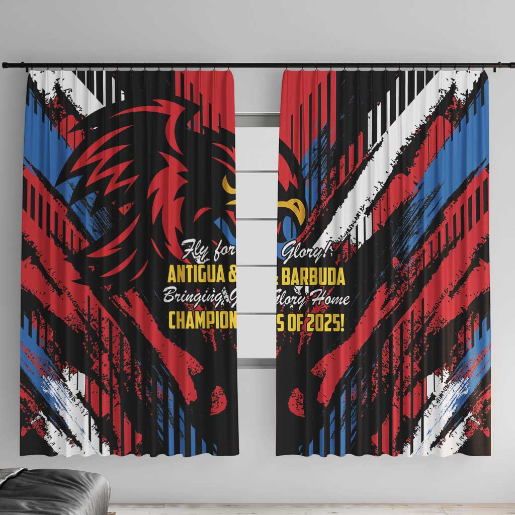 Caribbean Cricket Antigua and Barbuda Window Curtain First Crown Forever Proud - Wonder Print Shop