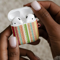 Nigerian Aso Oke African Ethnic Stripes AirPods Case