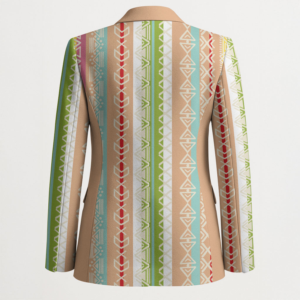 Nigerian Aso Oke African Ethnic Stripes Blazer